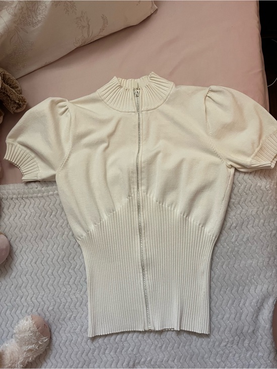 Other - Vintage Tight Waisted Zip-Up with Rhinestones